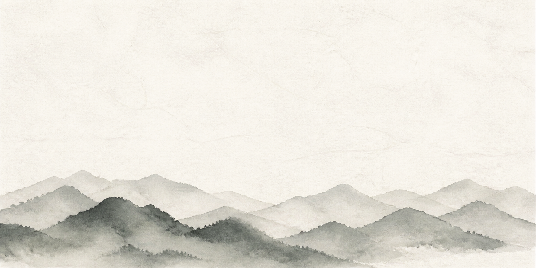 Original ink-wash mountain atmosphere created for SEPTNY