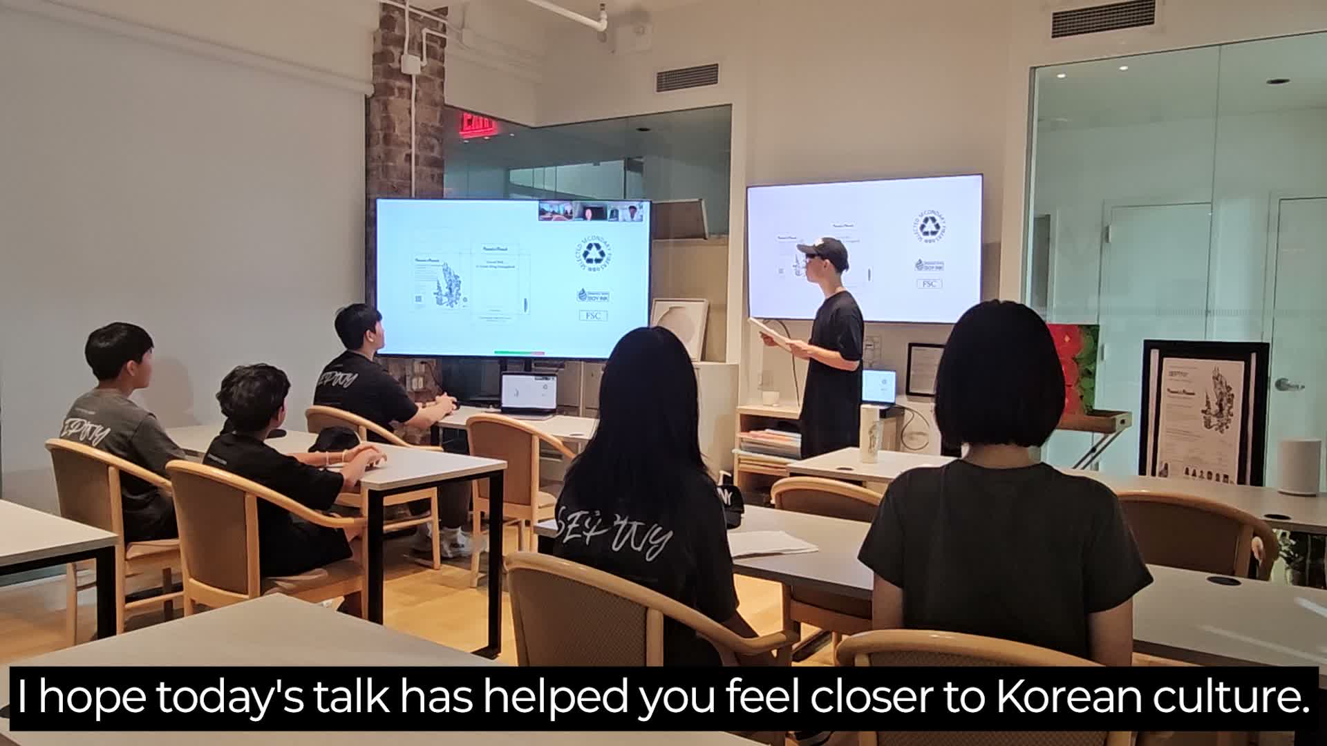 Closing slide from the organization-supplied youth lecture video